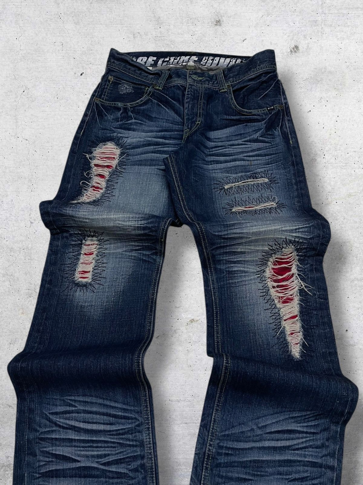 Hysteric Glamour VINTAGE MORE CORE DIVISION RIPPED JAPAN PUNK SUPERSTAR DENIM Size US 32 / EU 48 - 4 Thumbnail