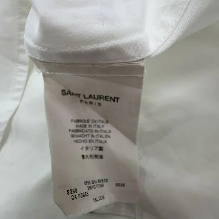 Saint Laurent Paris Saint Laurent White Button-Up Shirt-2507 Size US M / EU 48-50 / 2 - 3 Thumbnail