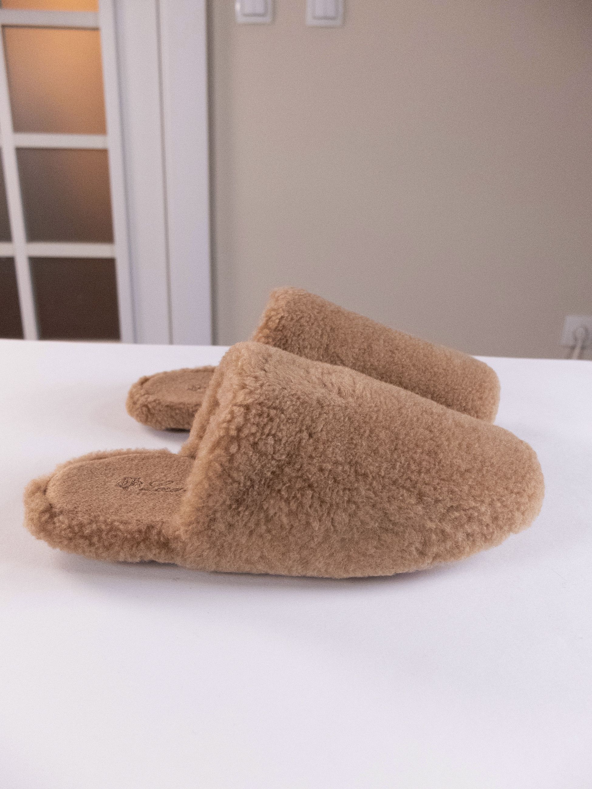 Loro Piana LORO PIANA Wintercozy cashfur beige cashmere slippers Size US 8 / IT 38 - 3 Thumbnail