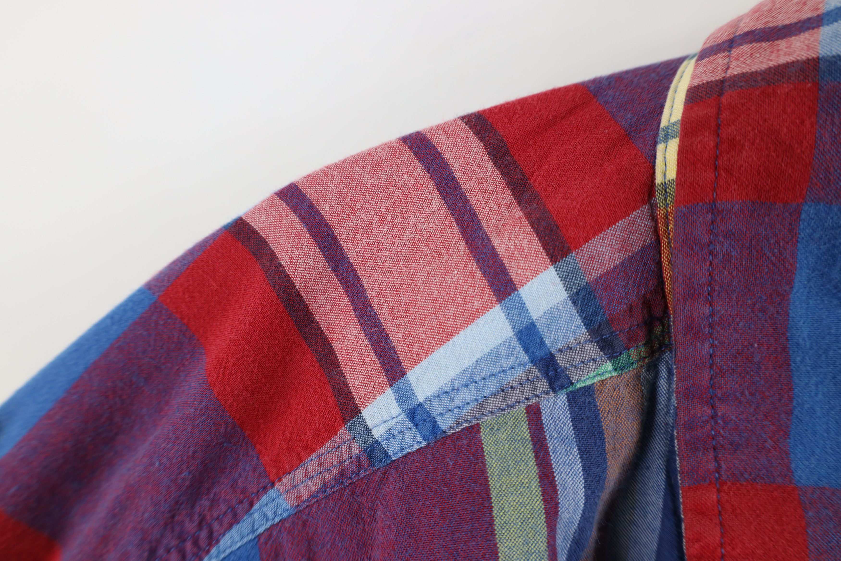 Ralph Lauren Vintage 90s Ralph Lauren Madras Plaid Button Shirt Rainbow Size US XXL / EU 58 / 5 - 4 Thumbnail