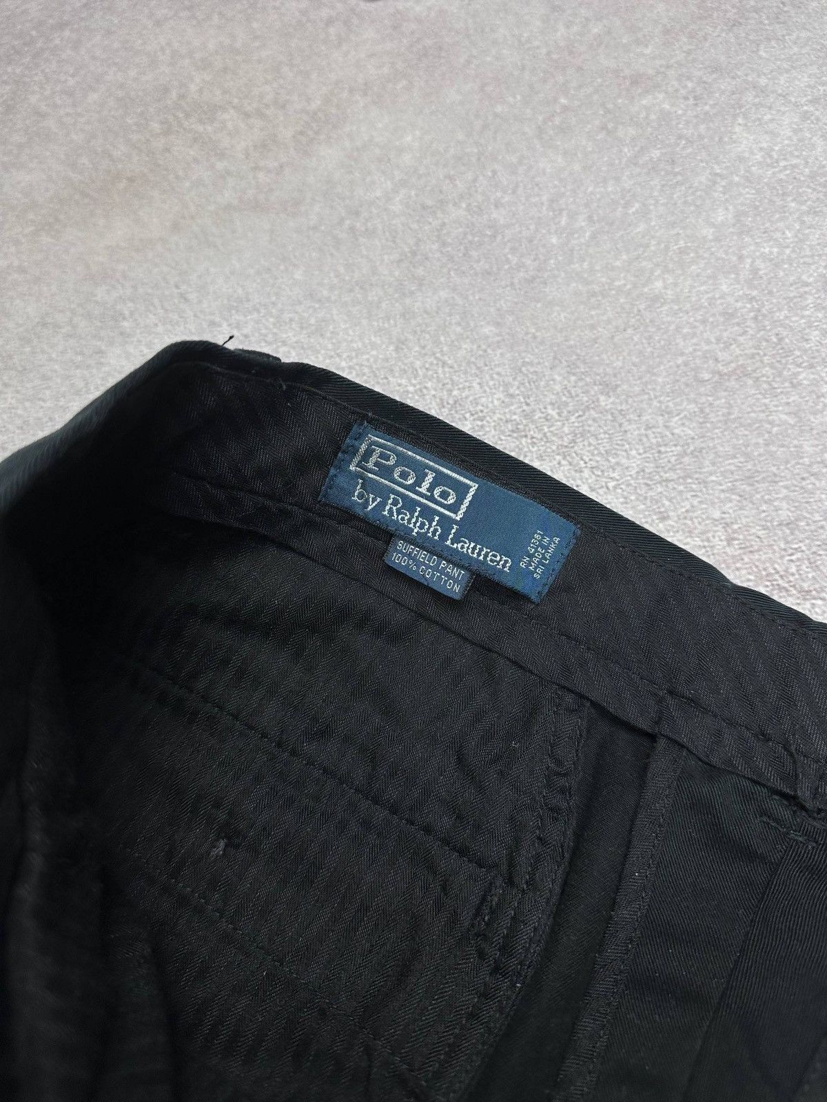 Polo Ralph Lauren Vintage Polo Ralph Lauren Black Chino Pants Y2K Rare 32x34 Size US 32 / EU 48 - 4 Thumbnail