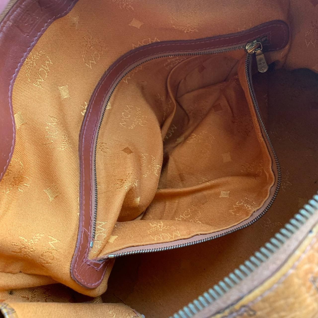 MCM Vintage MCM Boston Brown Visetos Leather Hand Bag Size ONE SIZE - 12 Thumbnail