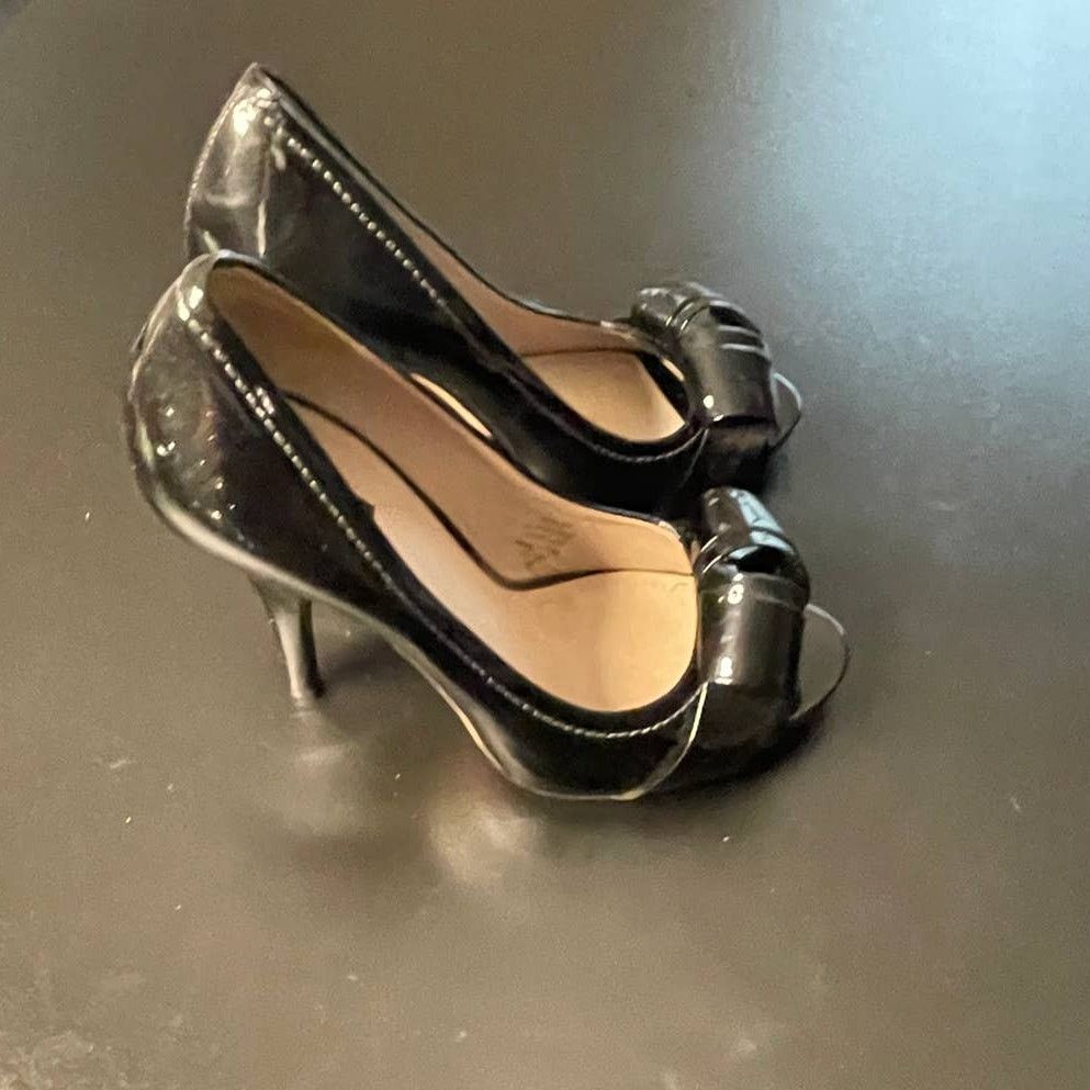 Other Joan & David Black Leather Orlina Heels Size 6 Size US 6 / IT 36 - 3 Thumbnail