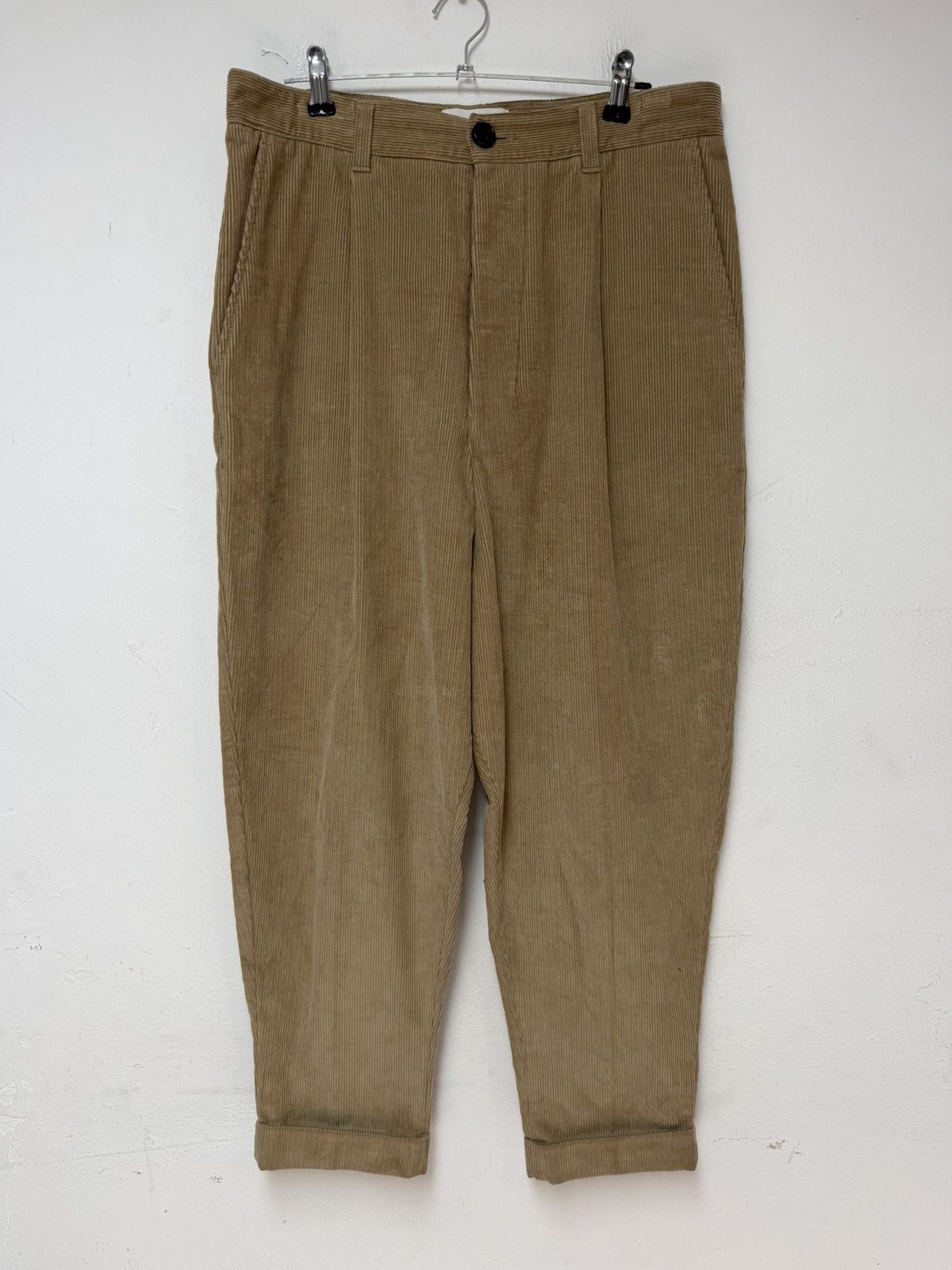 AMI AMI Paris Corduroy Box-Pleated Tapered Trousers - mm Size US 31 - 1 Thumbnail