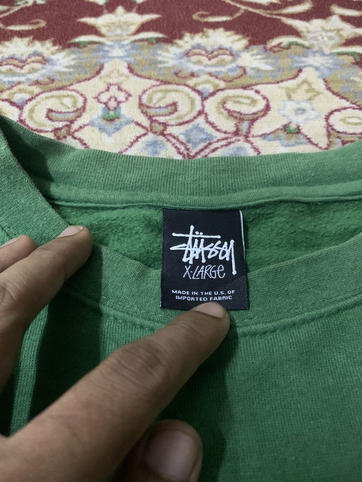 Stussy VINTAGE STUSSY BIG LOGO SWEATSHIRT RARE GREEN COLOUR Size US XL / EU 56 / 4 - 6 Thumbnail