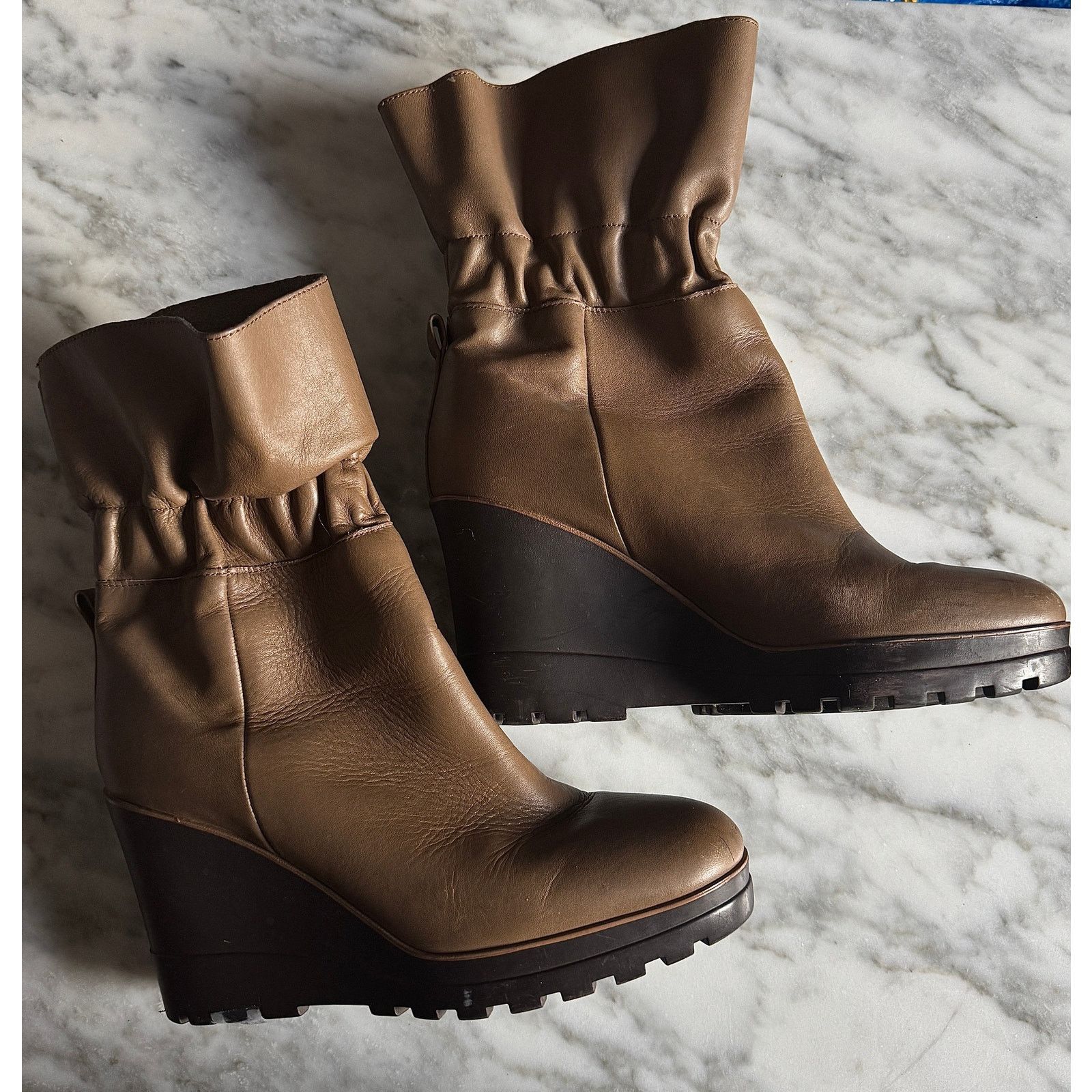 See by Chloe See by Chloé Bootie Wedge Taupe High Heel Size US 6.5 / IT 36.5 - 1 Thumbnail