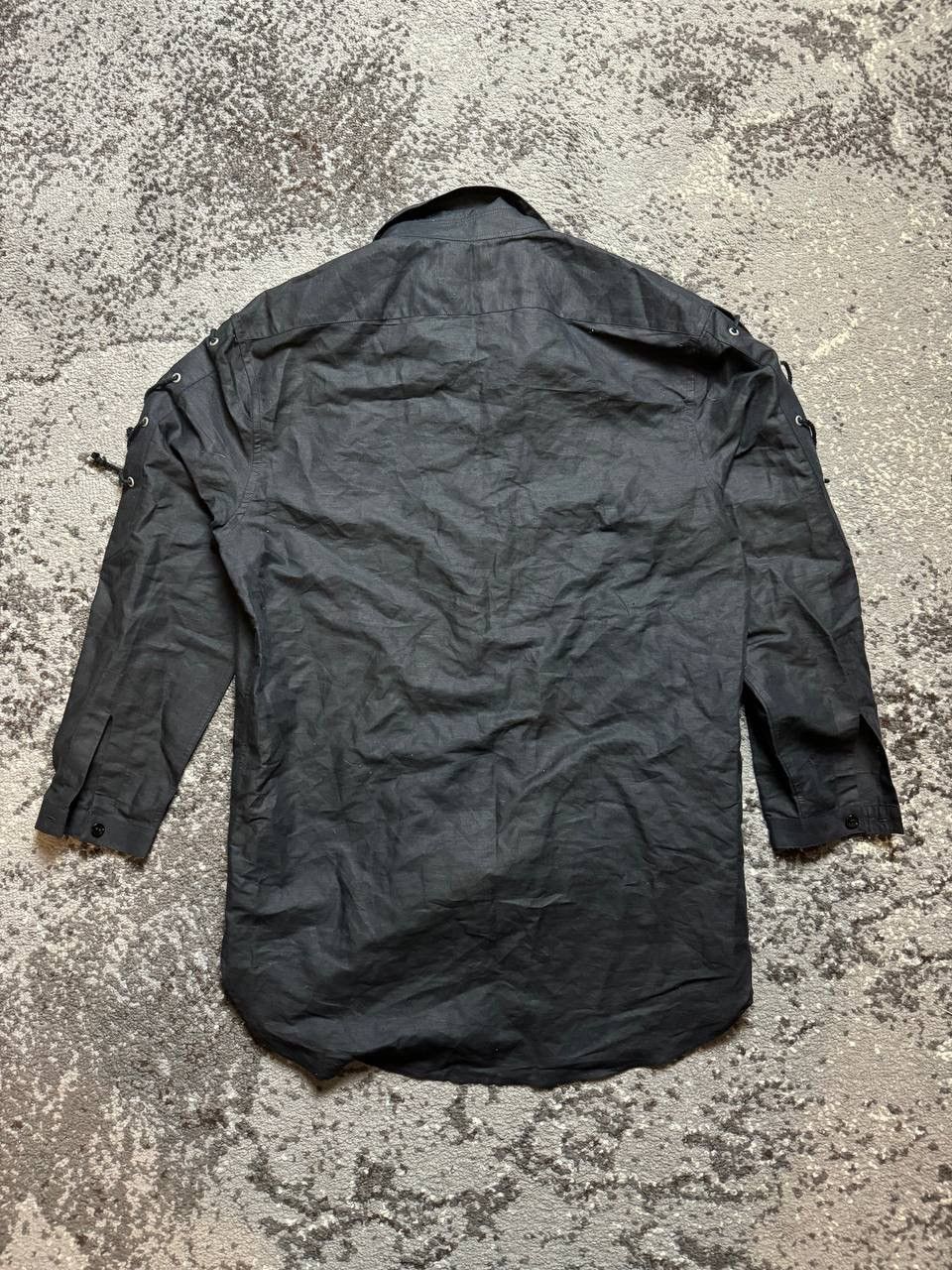 Japanese Brand × Saint Laurent Paris × Vintage Vintage Saint Laurent Paris Linen Blouse Opium Black Lace Size XS / US 0-2 / IT 36-38 - 11 Thumbnail