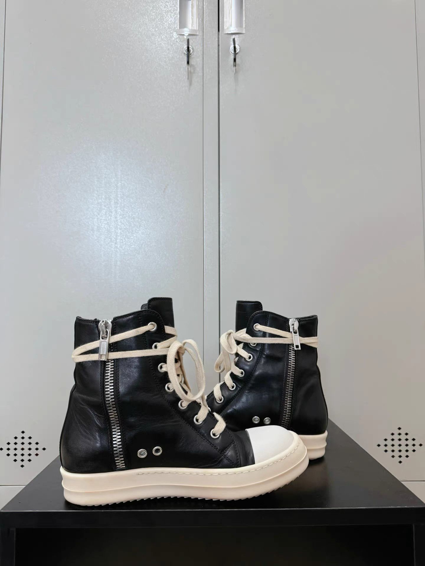 Rick Owens Rick Owens leather Converse high-top sneakers Size US 6 / IT 36 - 6 Thumbnail