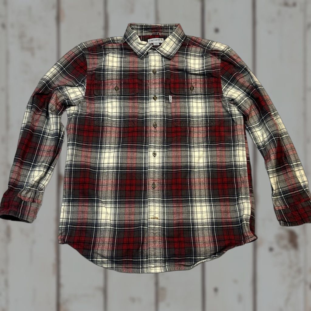 Carhartt Carhartt Shirt Mens M Black Plaid Button-Up 2 Pocket Logo Workwear Flannel Cotton Original Fit Size US M / EU 48-50 / 2 - 1 Thumbnail