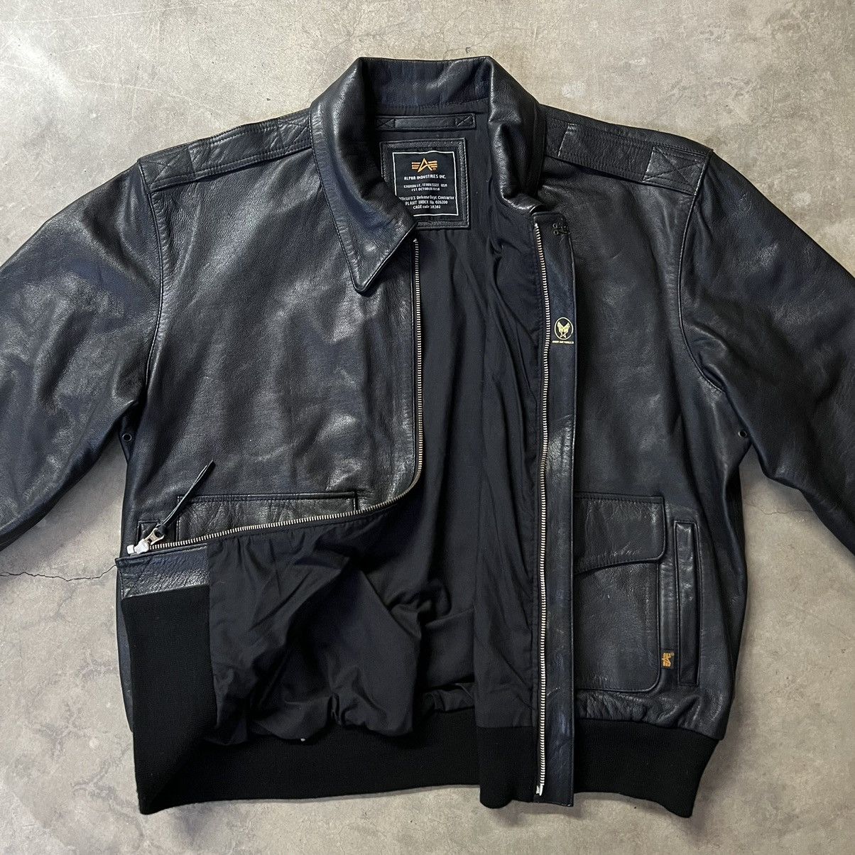 A-2 USA製 80's 本革 leather flight short 茶 A-2 USA製 80's 本革 leather flight short 茶