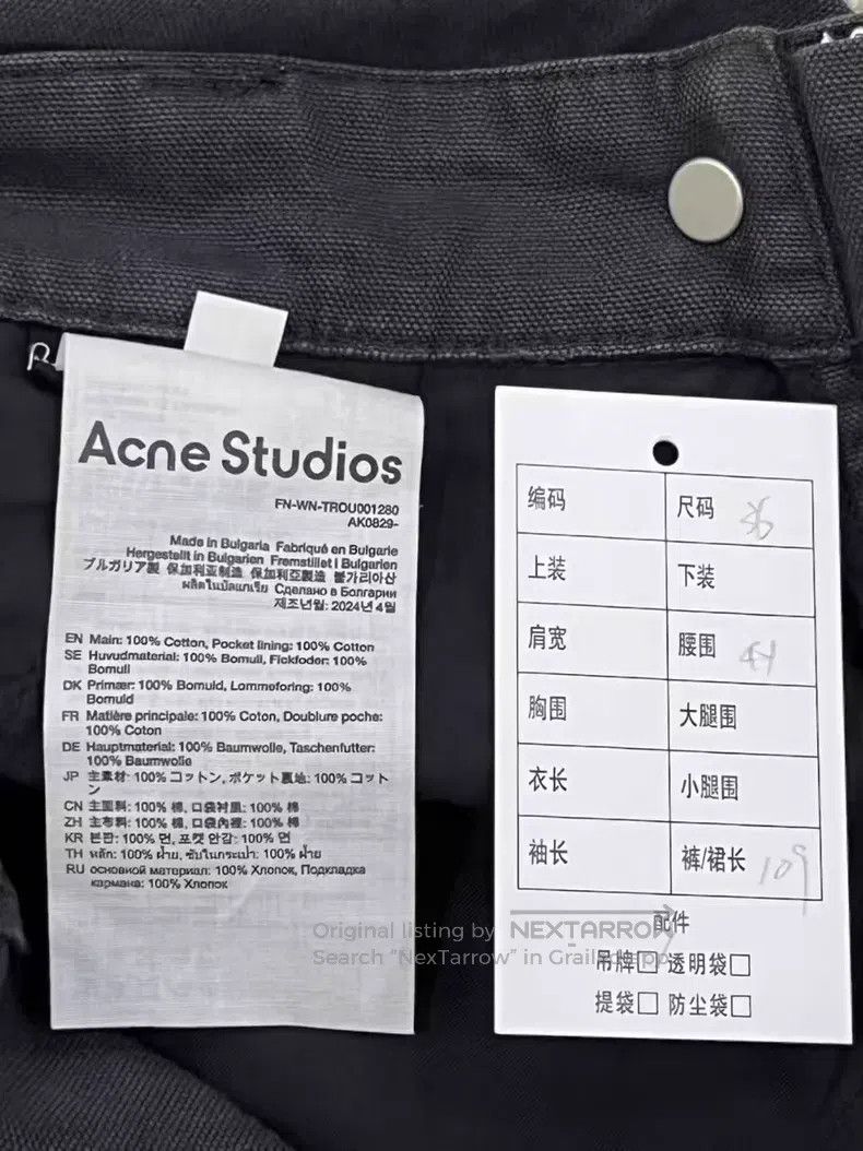 Acne Studios Acne Studios Vintage Distressed Multi-Pocket Loose Fit Str Size 24" / US 00 / IT 34 - 4 Thumbnail