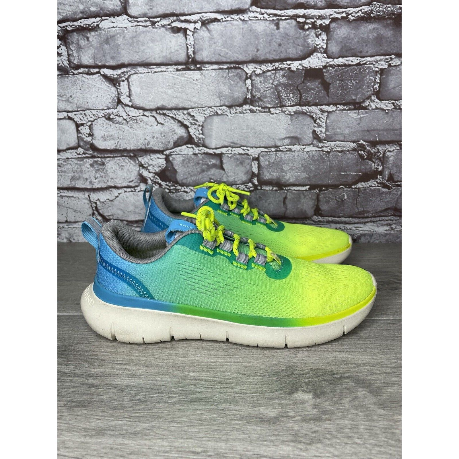 Cole Haan Cole Haan Zero Grand 212850 Journey Blue Yellow Synthetic Sh Size US 7.5 / IT 37.5 - 3 Thumbnail
