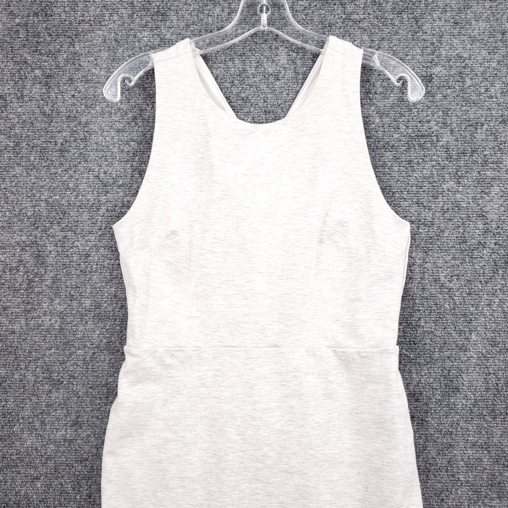 Banana Republic Banana Republic Fit Flare Dress Womens Size 6 Gray Sleeveless Ruffle Knit Cross Back Casual Party Travel Size M / US 6-8 / IT 42-44 - 4 Thumbnail