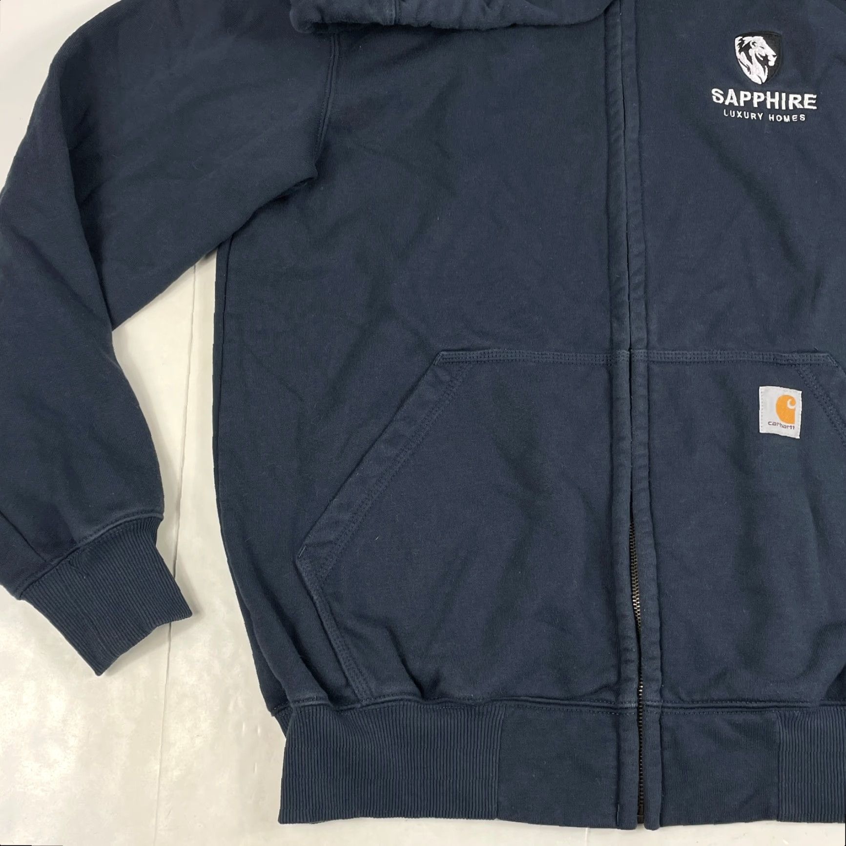 Carhartt Carhartt Hoodie Mens Medium Blue Rain Defender Full Zip Fleece Lined Workwear Size US M / EU 48-50 / 2 - 5 Thumbnail