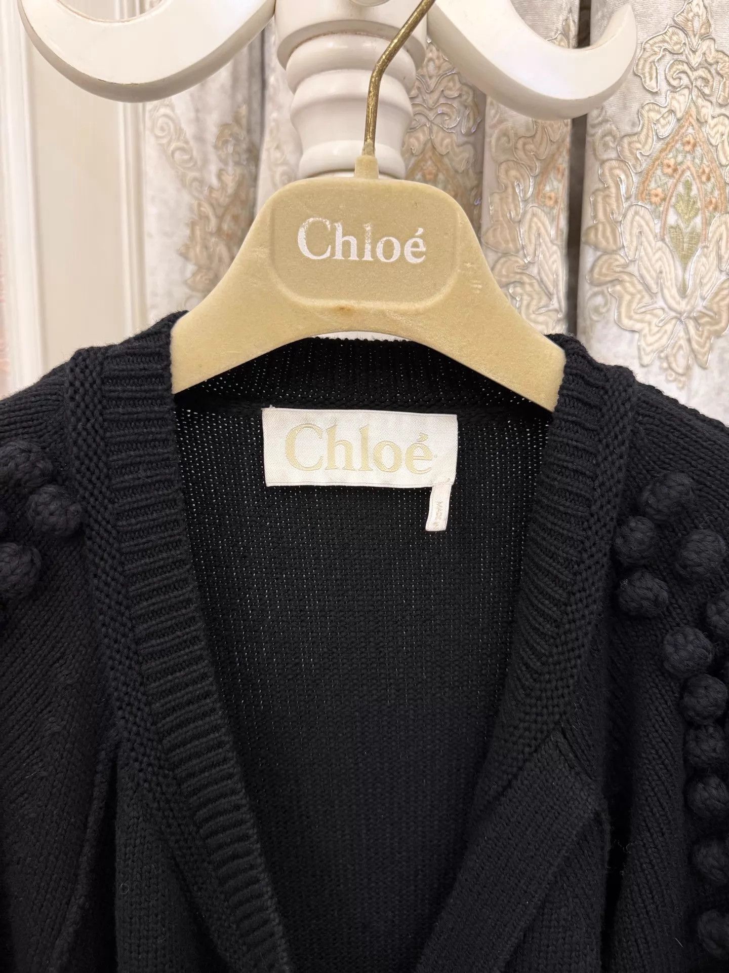 Chloe Chloe Black Knit Sweater Coat M (Minor Wear) Size M / US 6-8 / IT 42-44 - 4 Thumbnail