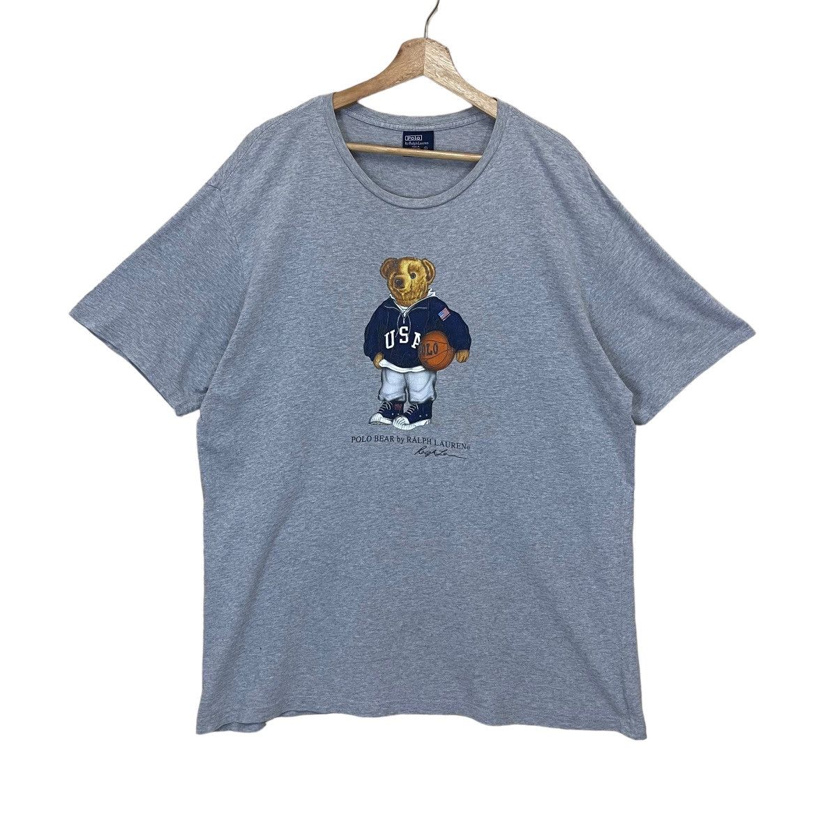 Polo Ralph Lauren Vintage 90s Ralph Lauren Polo Bear Big Logo Tee Size US L / EU 52-54 / 3 - 1 Thumbnail