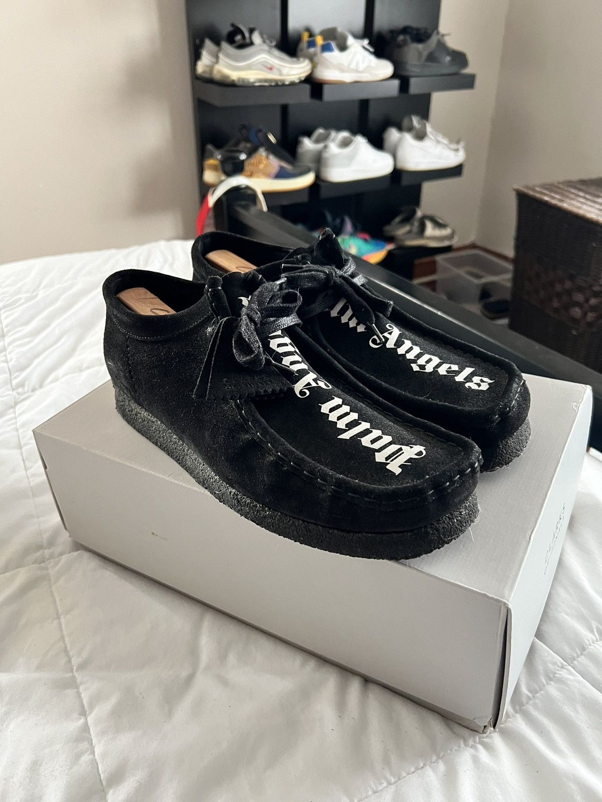 Clarks × Palm Angels Clarks Palm Angels Suede Wallabees Black Boots Size 13 Size US 13 / EU 46 - 1 Thumbnail