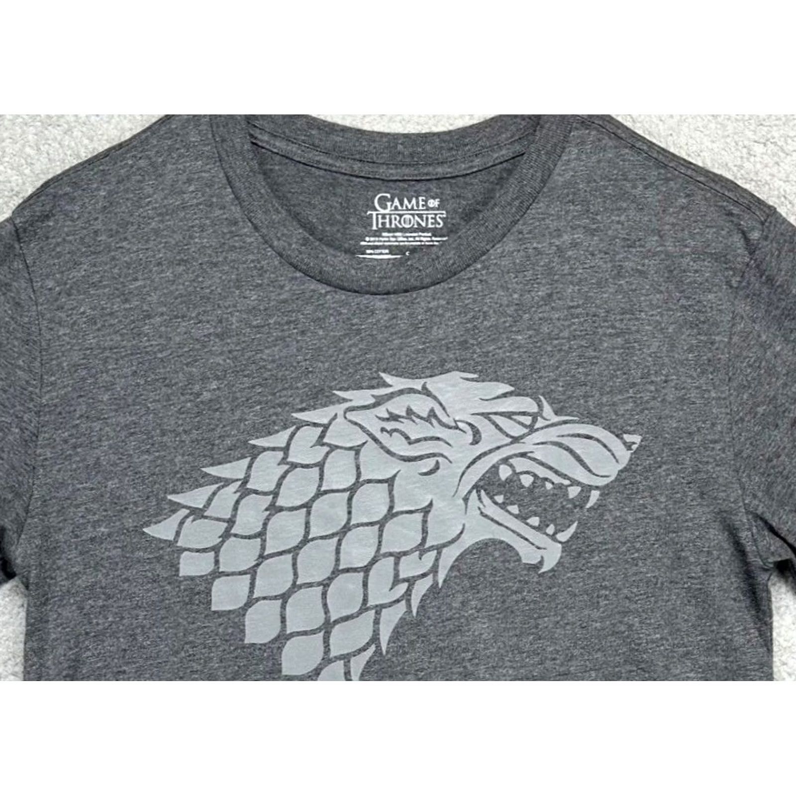 Vintage VINTAGE Game Of Throne Sweatshirt Unisex Small Grey Stark Crew Neck Long Sleeve Shirt Womens Size US S / EU 44-46 / 1 - 2 Thumbnail
