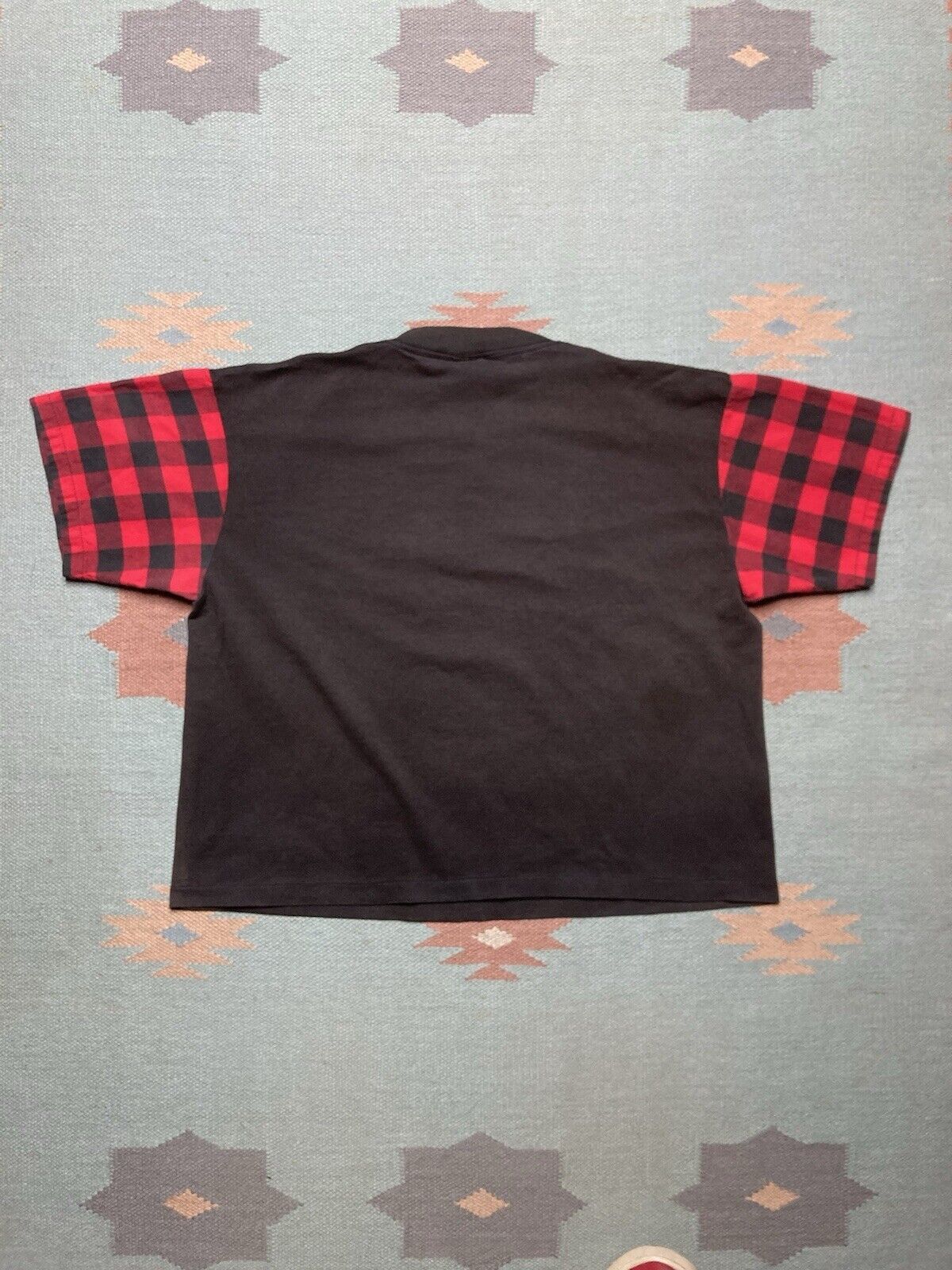 Disney × Vintage 80s graphic t shirt Mickey Mouse faded plaid boxy cropped XL Size XL / US 12-14 / IT 48-50 - 7 Thumbnail