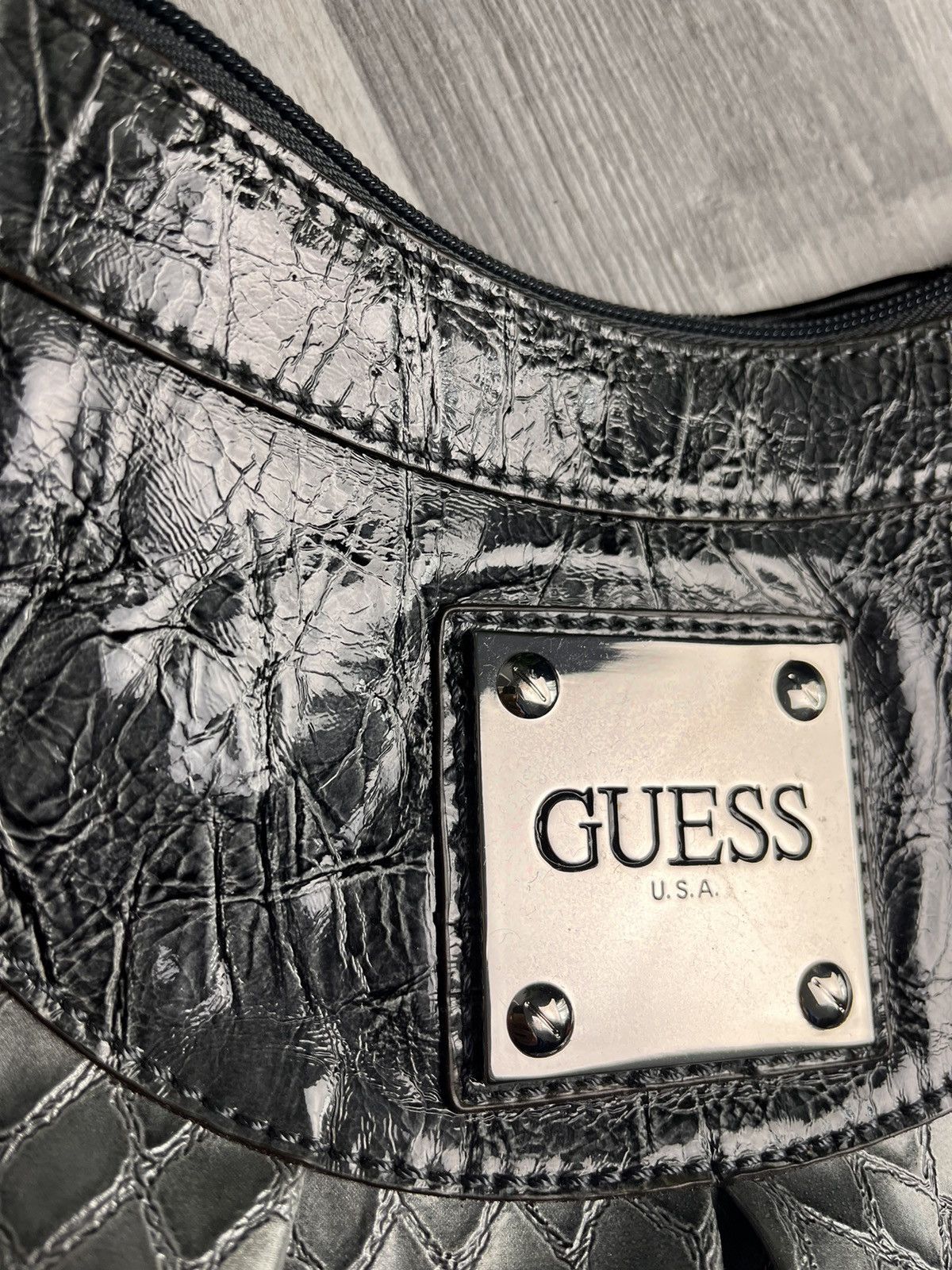 Guess × Japanese Brand × Vintage guess bag vintage grey snake crocodile Size ONE SIZE - 4 Thumbnail