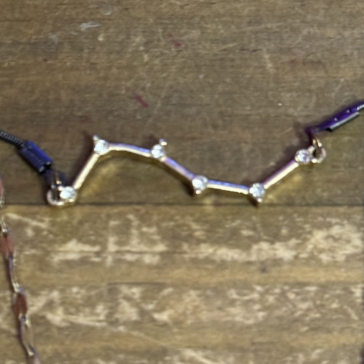 Other Long layered two tone constellation/crystal pendant necklace Size ONE SIZE - 3 Thumbnail