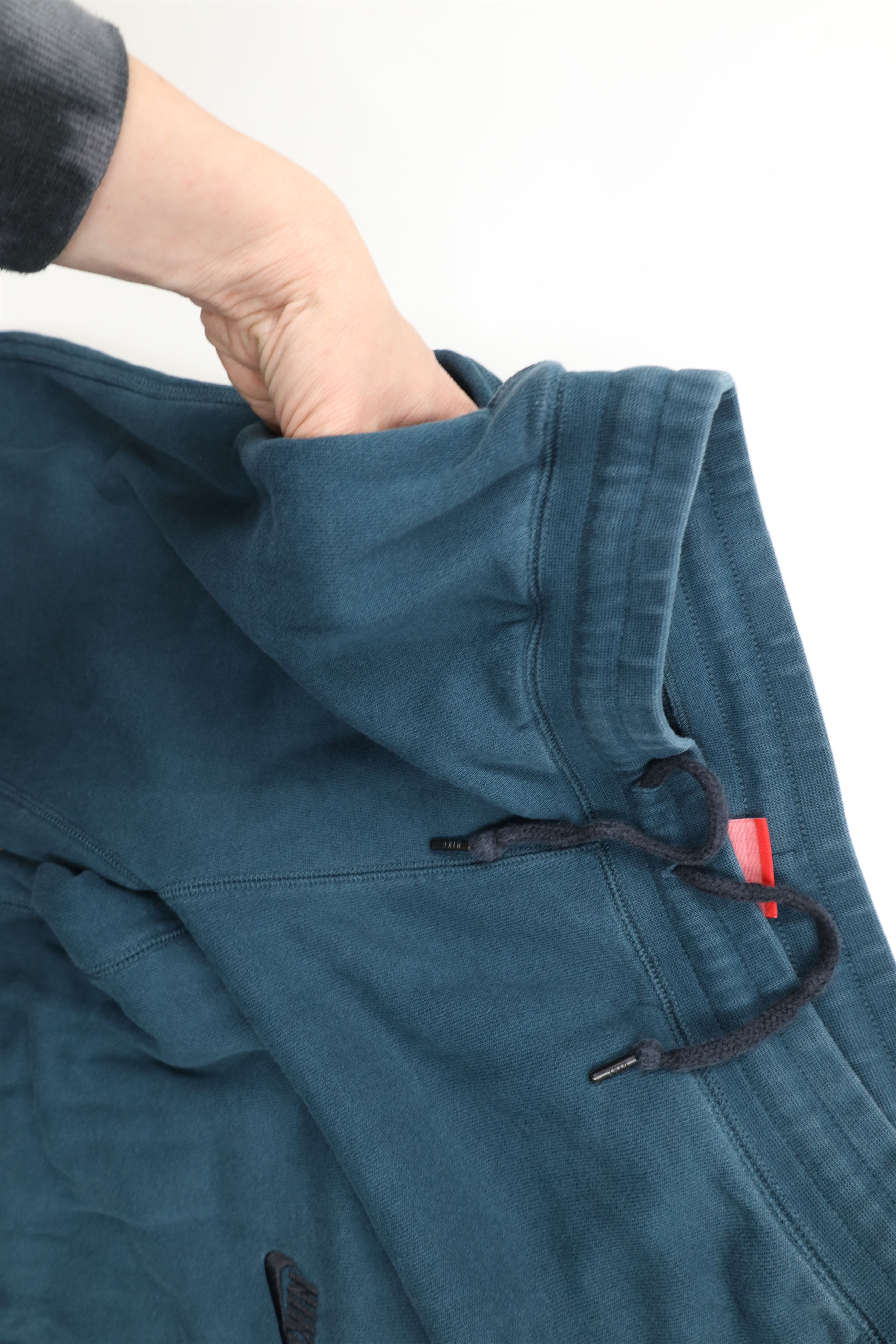 Nike × Vintage Vintage Nike Swoosh Cotton Ribbed Knit Wide Sweatpants Teal Size US 34 / EU 50 - 9 Thumbnail
