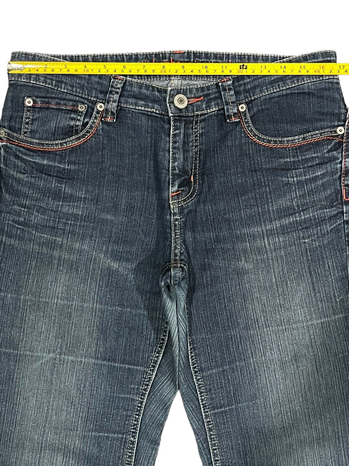 Japanese Brand Vintage Y2K Japanese Brand Blue Washed Flare Jeans Size US 33 - 10 Thumbnail