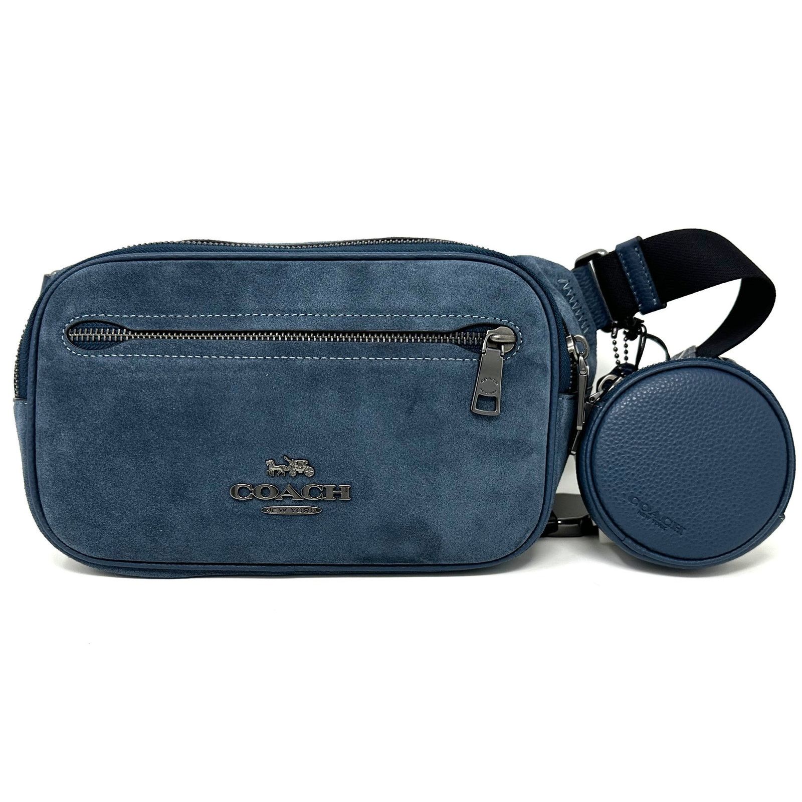 Coach Coach Elias Belt Bag Denim Blue Suede Leather CL946 Size ONE SIZE - 1 Thumbnail
