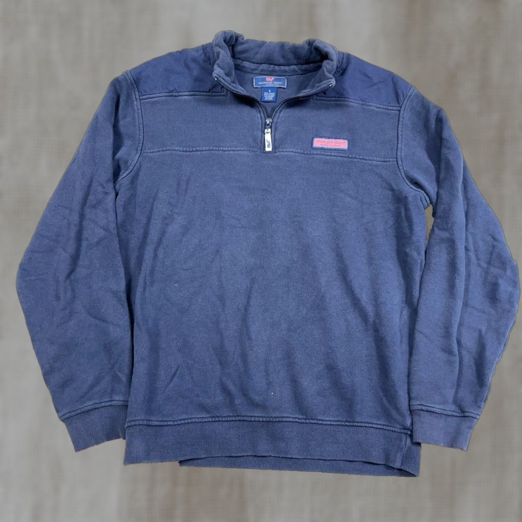Vineyard Vines Vineyard Vines Sweater Men Small Blue Pullover 1/4 Zip Fleece Sweatshirt Faded Size US S / EU 44-46 / 1 - 1 Thumbnail