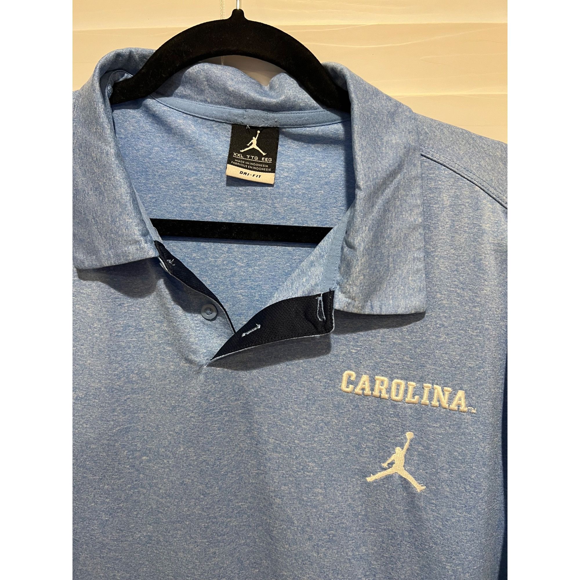 Nike Nike Air Jordan Elite North Carolina Polo Shirt - Size XXL Size US XXL / EU 58 / 5 - 2 Thumbnail