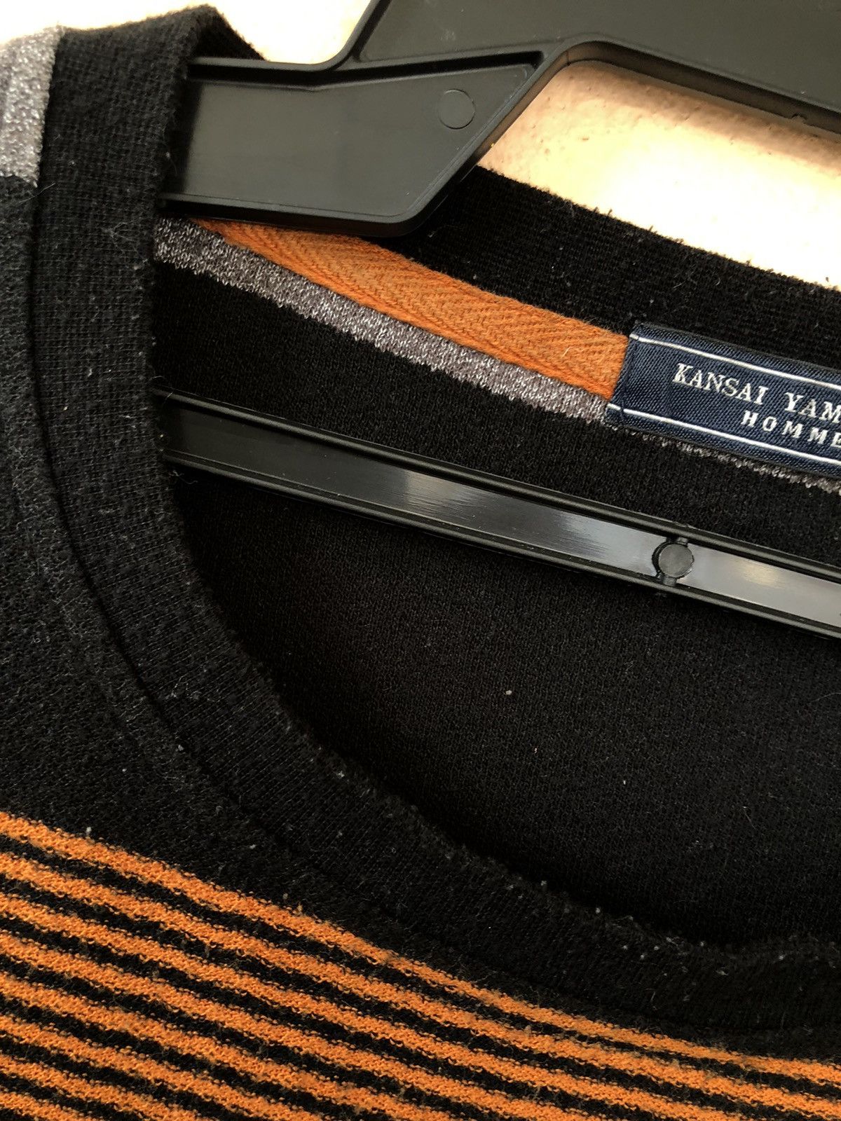 Japanese Brand × Kansai Yamamoto × Vintage Vintage KANSAI YAMAMOTO Homme Striped Pocket Tee Size US XL / EU 56 / 4 - 5 Thumbnail