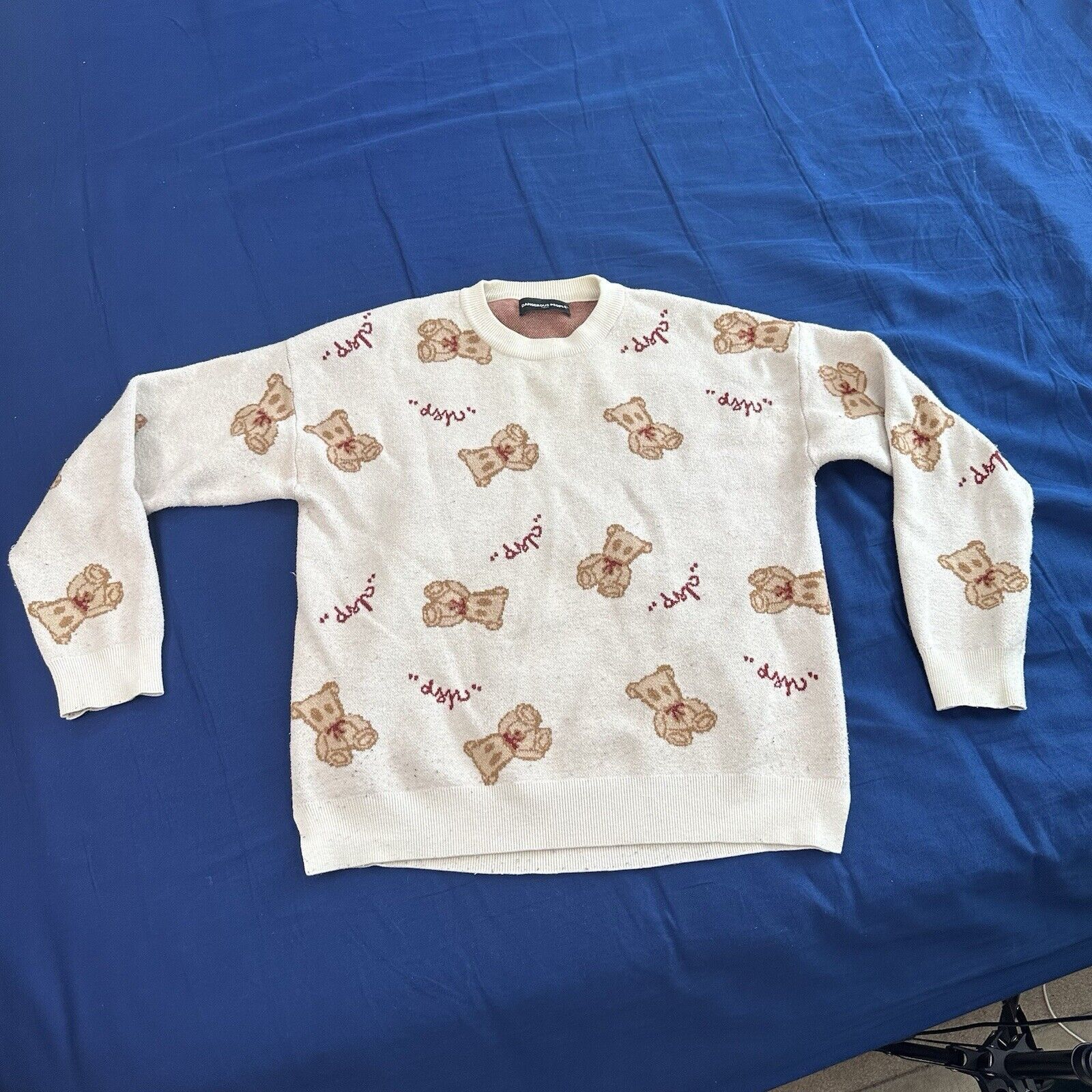 Other Dangerous People Sweater S Teddy Bear Print AOP Wool Blend Size S / US 4 / IT 40 - 1 Thumbnail
