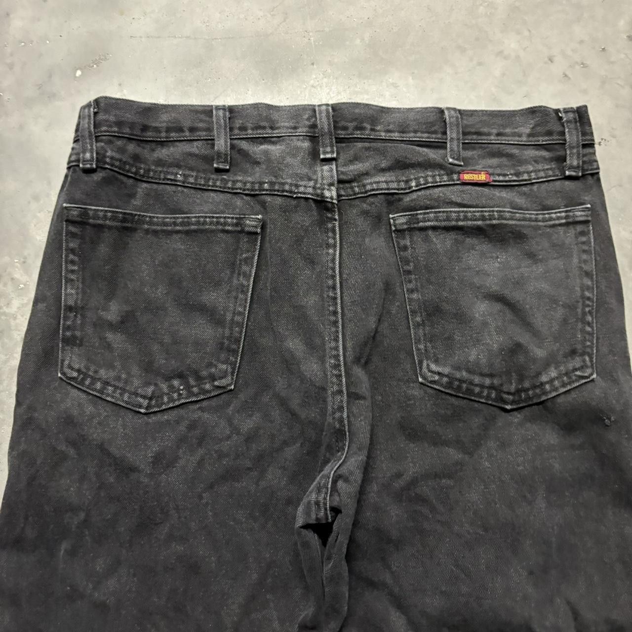 Japanese Brand × Vintage Crazy Vintage Y2K/2000s Grunge Solid Black Essential Denim Jeans! Size US 35 - 7 Thumbnail
