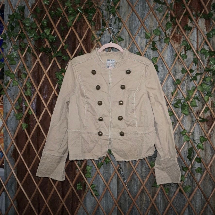 Old Navy Large - Vintage Y2K Old navy raw hem 2000s era femme jacket Size L / US 10 / IT 46 - 1 Thumbnail