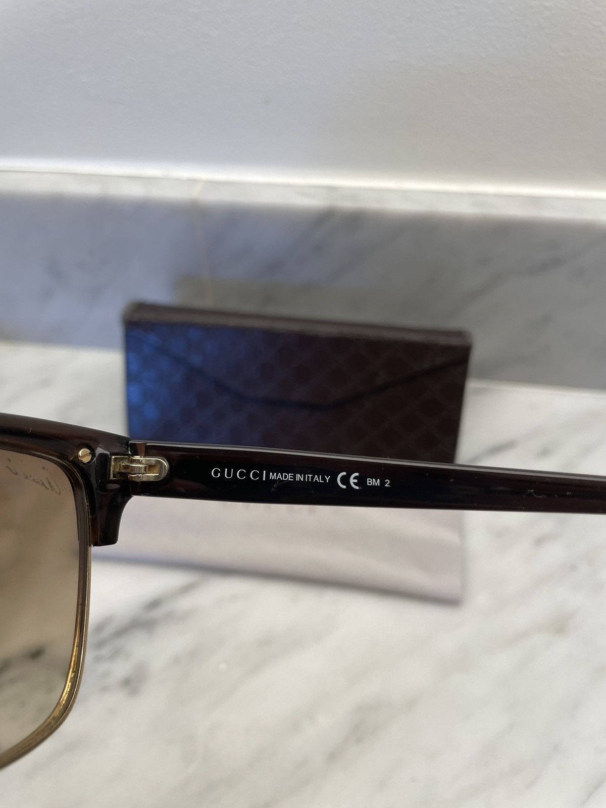 Gucci Gucci gg 4246 🔥 sunglasses with leather monogram case Size ONE SIZE - 5 Thumbnail