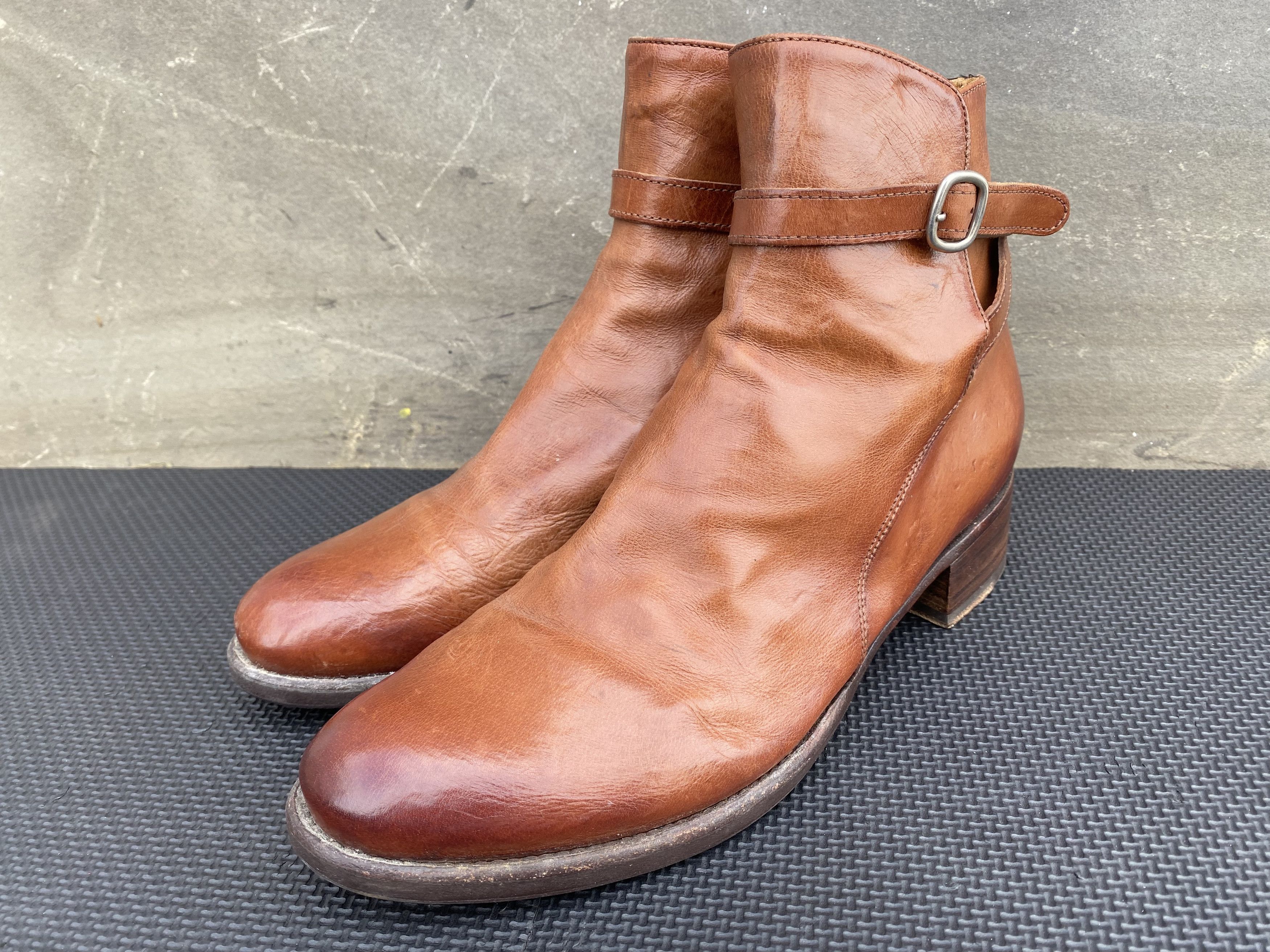 Officine Creative OFFICINE CREATIVE Womens Ankle Boots Buckle Zip Booties Size US 10 / IT 40 - 3 Thumbnail
