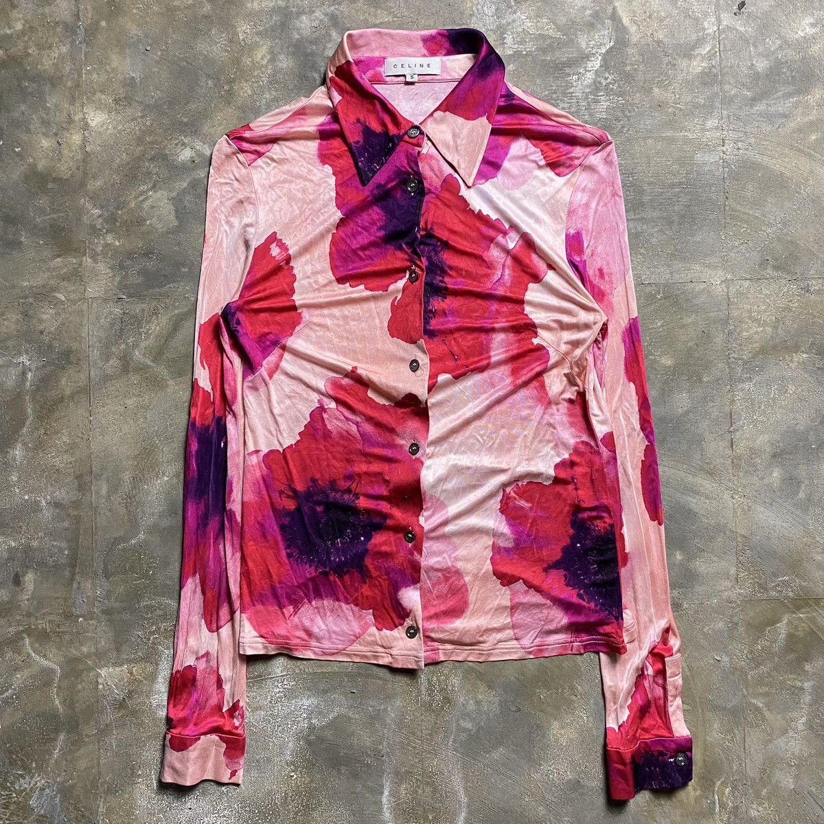 Celine 2000s Floral Shirt Size S / US 4 / IT 40 - 1 Thumbnail