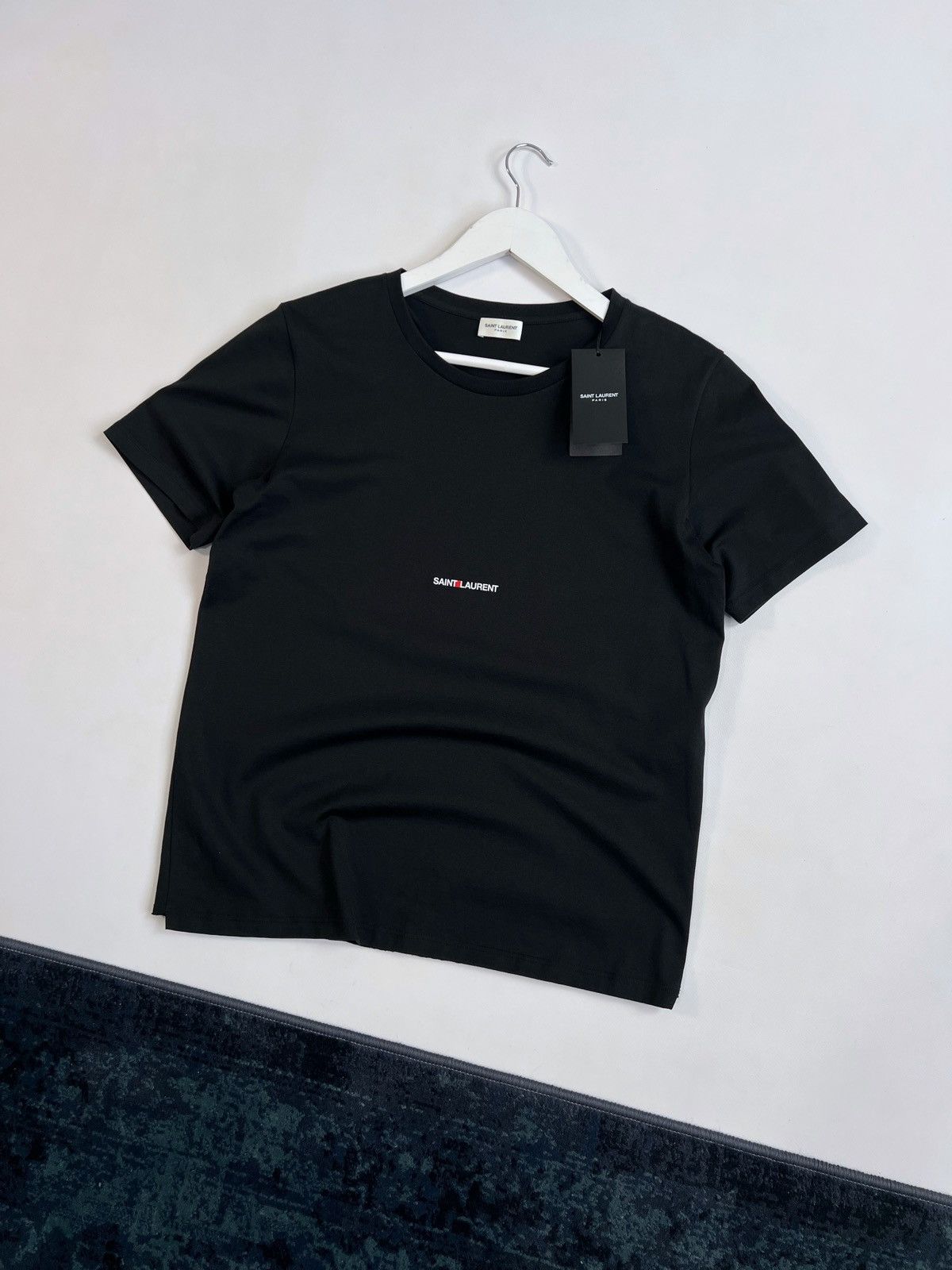 Saint Laurent Paris Saint Laurent Paris Rive Gauche Box Logo T-shirt YSL Size US M / EU 48-50 / 2 - 2 Thumbnail
