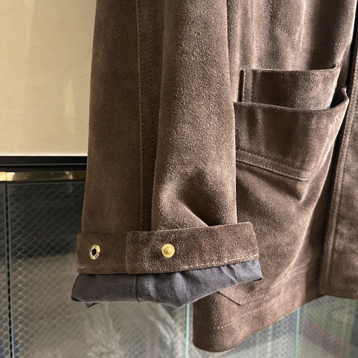 Drake's Drake’s Brown Heavyweight Suede Five-Pocket Chore Jacket Size US M / EU 48-50 / 2 - 8 Thumbnail