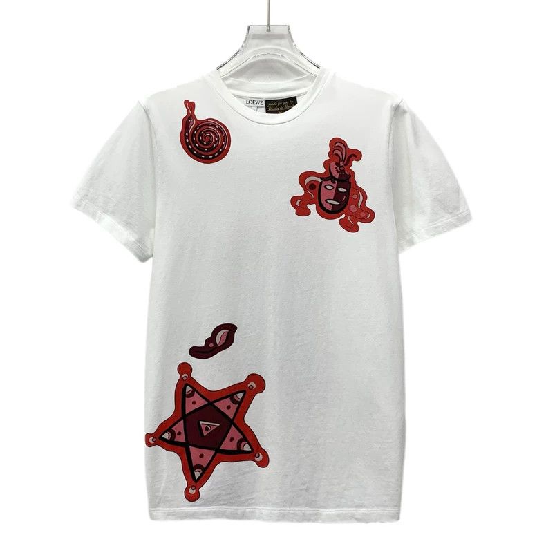 Loewe Loewe White cartoon printed cotton round neck short sleeve Size M / US 6-8 / IT 42-44 - 1 Thumbnail