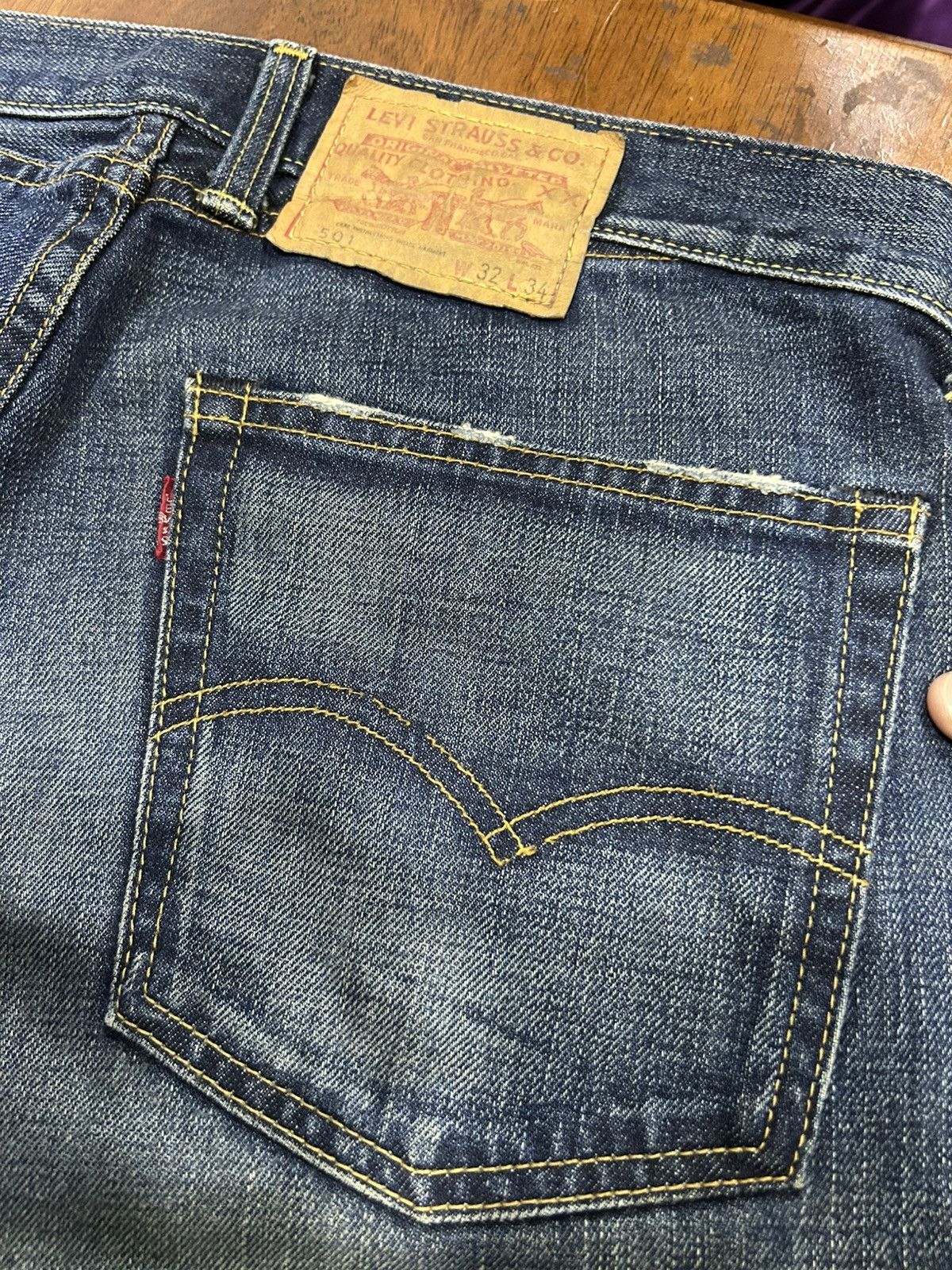 Levi's × Vintage Levis 501 Redline Jeans Size US 32 / EU 48 - 7 Thumbnail