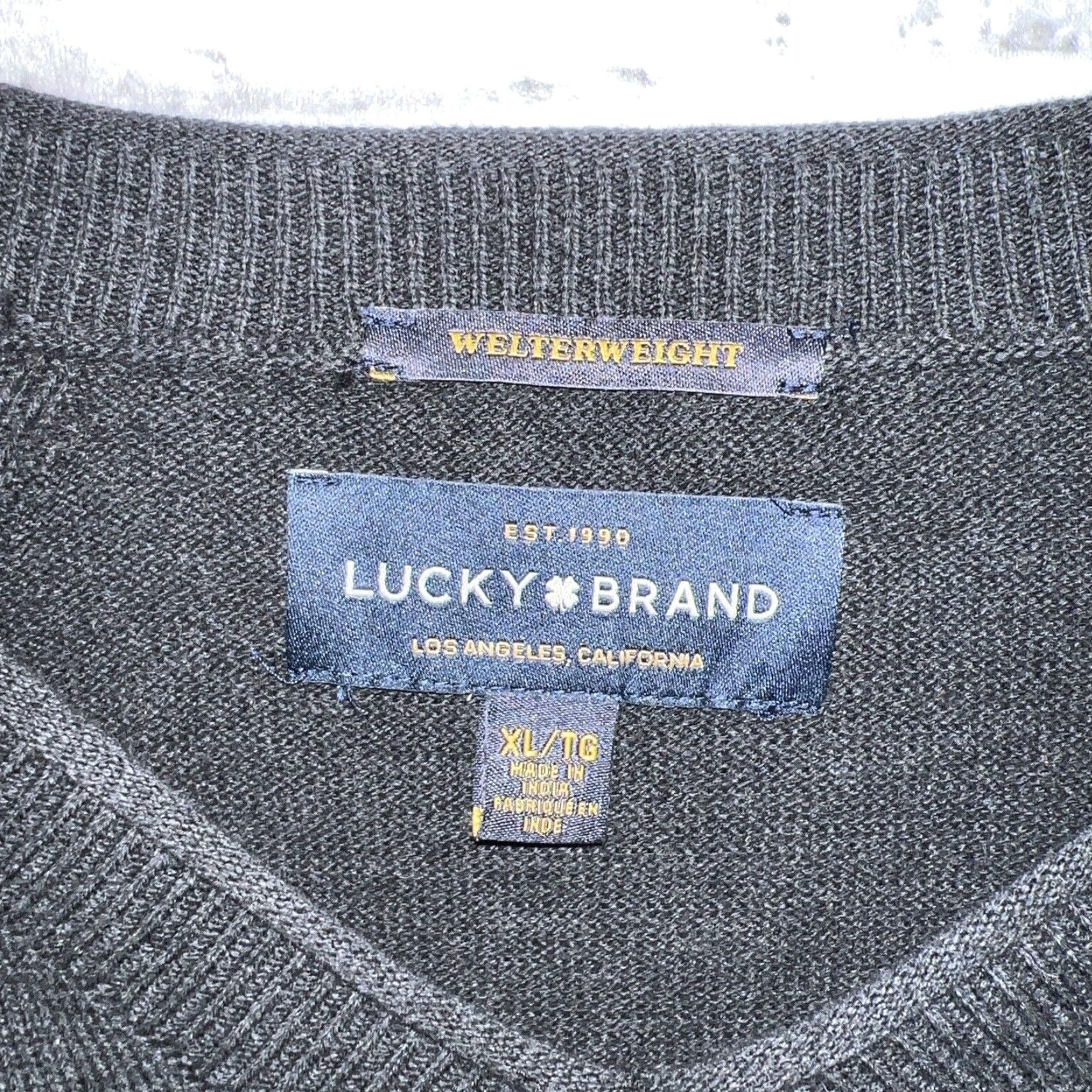 Lucky Brand LUCKY BRAND Gray V-Neck Pullover Sweater Men XL Size US XL / EU 56 / 4 - 3 Thumbnail
