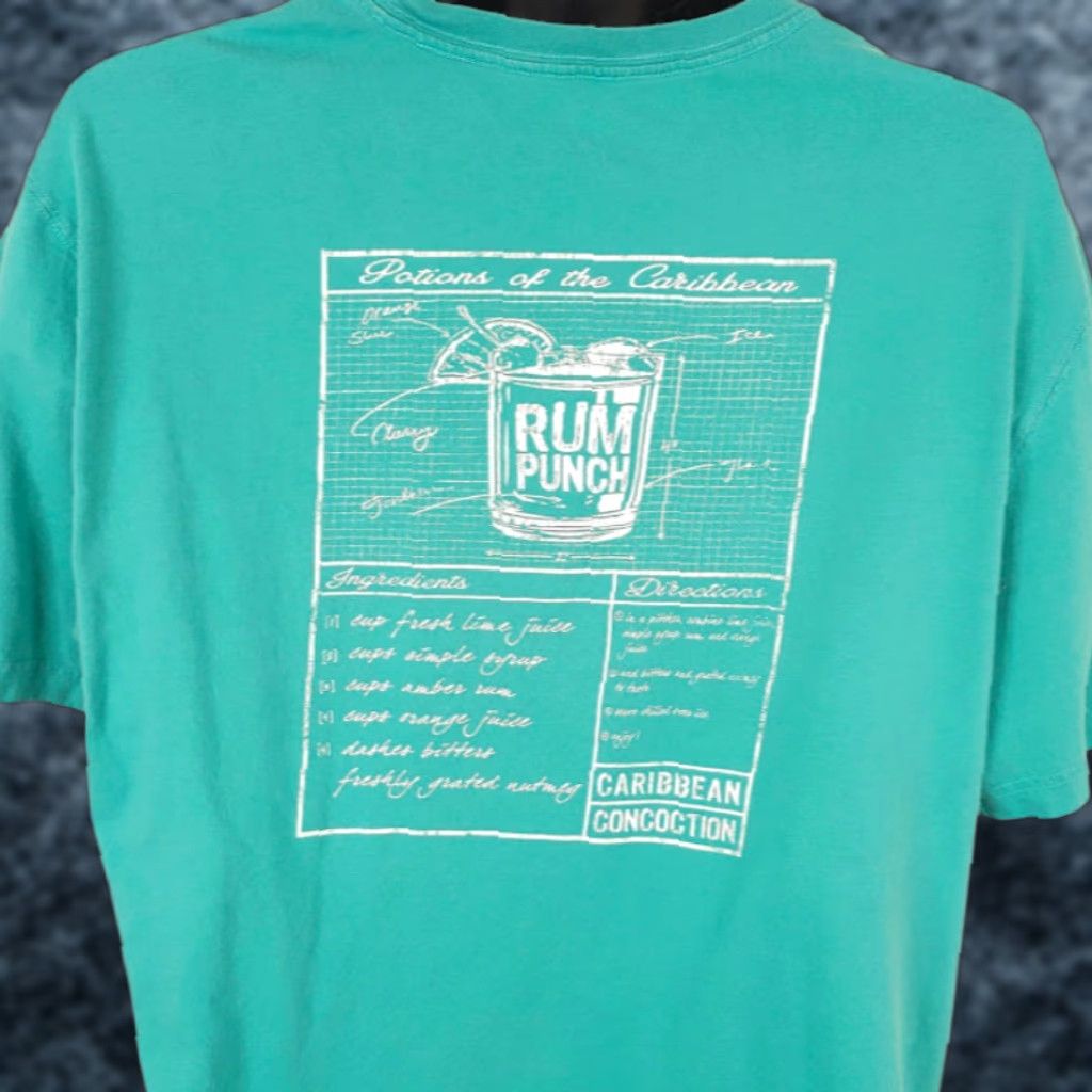 Vintage Rum Punch T Shirt Mens Size Large Blue Potions Of The Caribbean OVERSIZED Fit Size US L / EU 52-54 / 3 - 1 Thumbnail