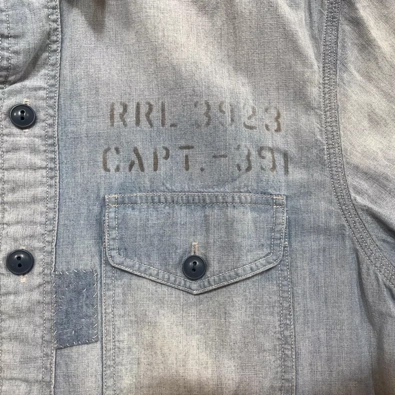 RRL Ralph Lauren RRL Ralph Lauren Patch made old short sleeved T-shirt shir Size US XS / EU 42 / 0 - 4 Thumbnail