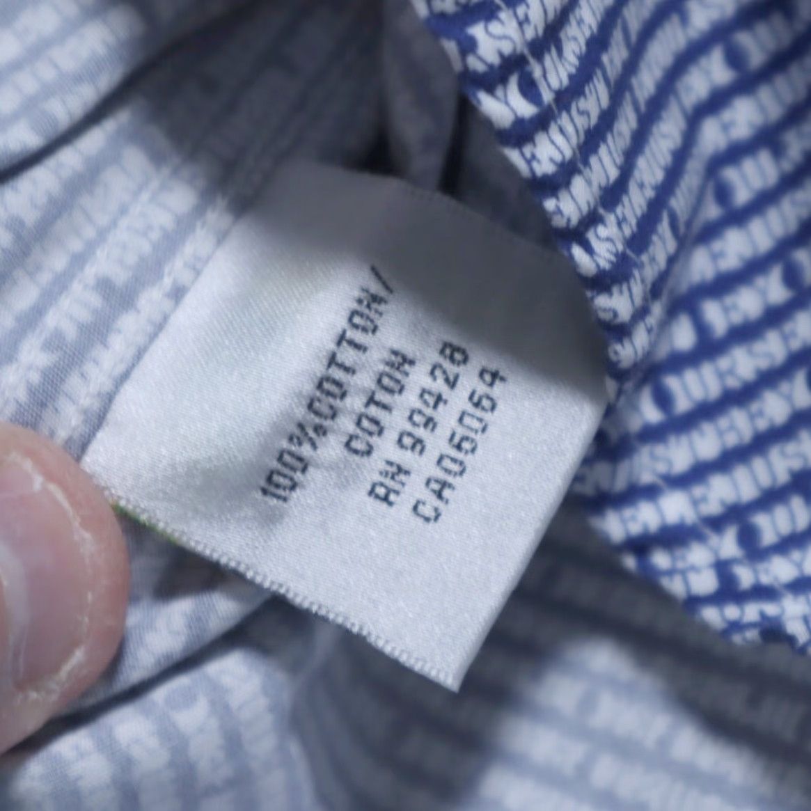 BUGATCHI Bugatchi Shirt Button Up Mens M Just Be Yourself Cotton Striped Blue Size US M / EU 48-50 / 2 - 8 Thumbnail