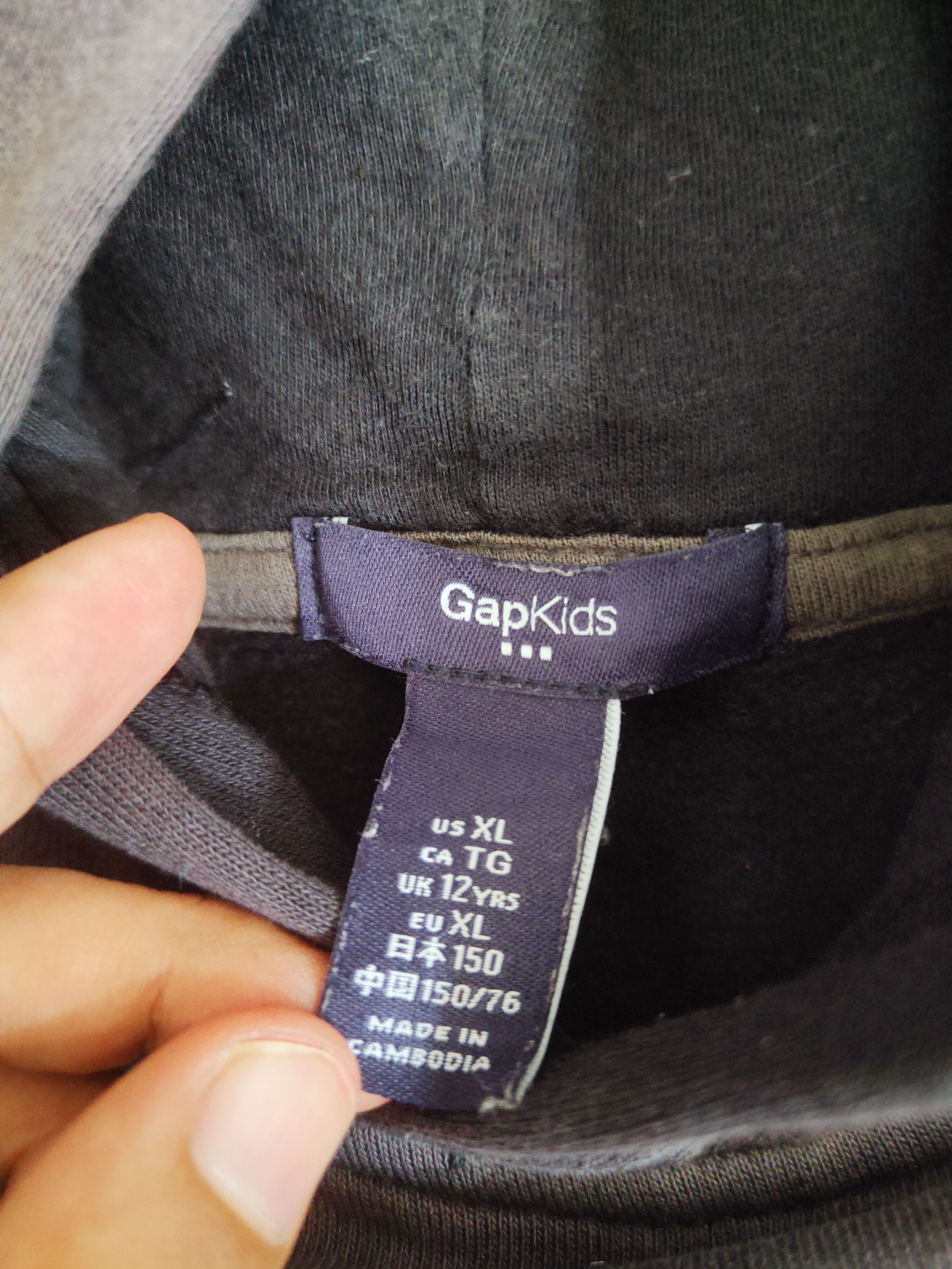 Gap × Vintage Vintage 💥 Gap Black Faded Hoodie Sweatshirts Size US M / EU 48-50 / 2 - 11 Thumbnail