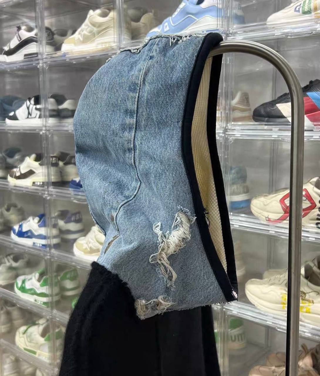 Greg Lauren Greg Lauren denim and wool patchwork sweatshirt Size US M / EU 48-50 / 2 - 6 Thumbnail