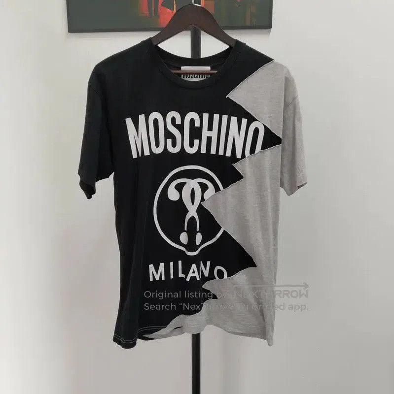 Moschino Moschino Black and Gray Graphic Summer T-Shirt . Size M / US 6-8 / IT 42-44 - 1 Thumbnail