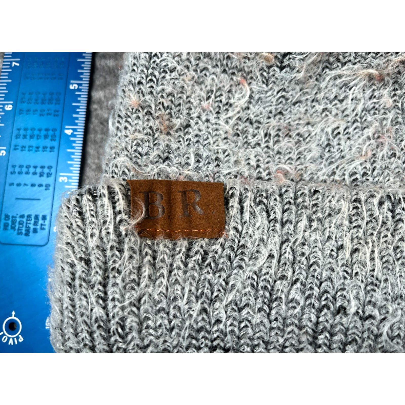 Vintage BR Beanie Toque Beanie Unisex Adults One Size Blue Knit Acrylic Winter Snow Ski Pom Hat Size ONE SIZE - 2 Thumbnail