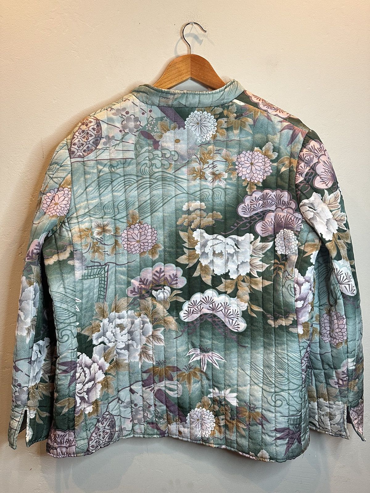 Vintage *RARE* Vintage 60s/70s Quilted Floral Japanese Kimono Jacket Size US L / EU 52-54 / 3 - 2 Thumbnail